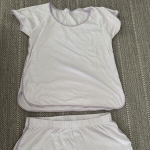 Lake Pajamas Pima Shorts Set in Wisteria  Medium